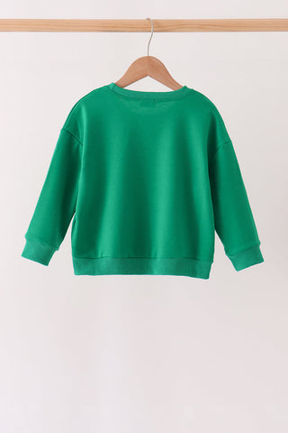 Green Santa Sequin Mom&me Top