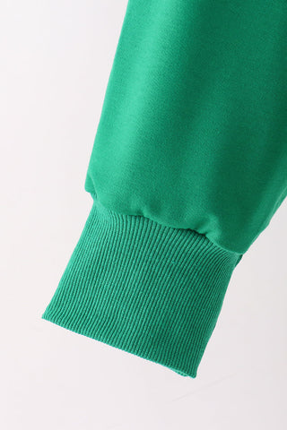 Green Santa Sequin Mom&me Top