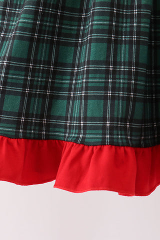 Forest Plaid Smocked Dress