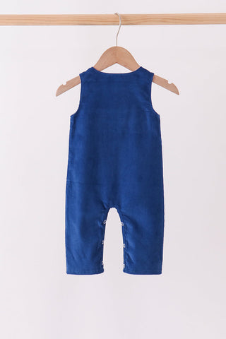 Blue corduroy Nativity Embroidery Jon Jon
