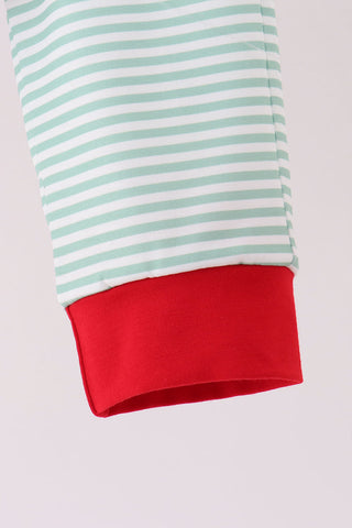 Red Farm Embroidery Pants Set