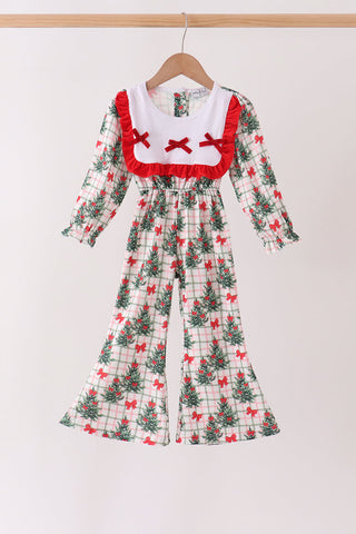 Red Velvet Ruffle jumpsuit