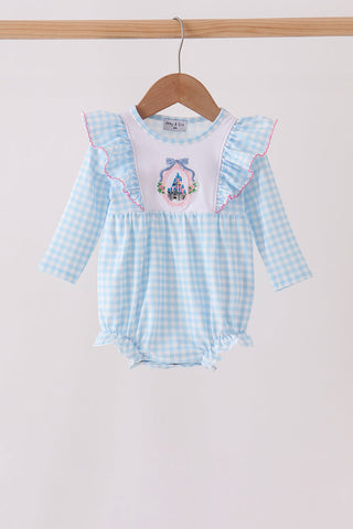 Blue Castle Embroidery Ruffle Bubble