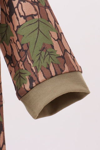 Camouflage Moose Embroidery Romper