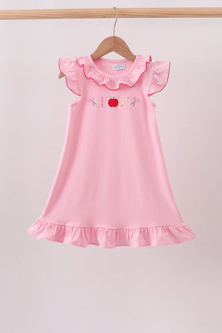 Pink Apple Ruffle Dress