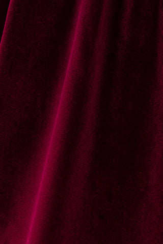 Maroon velvet ruffle dress