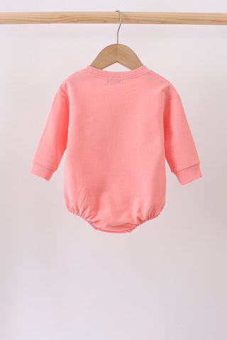 Pink Floral Bow Embroidery Bubble