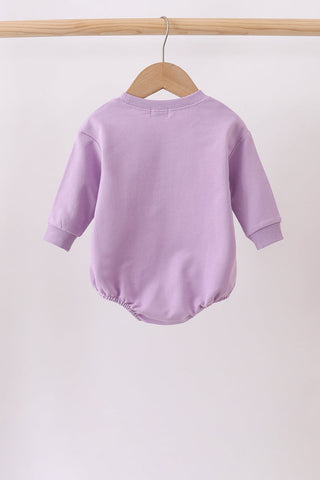 Purple Floral Bow Embroidery Bubble