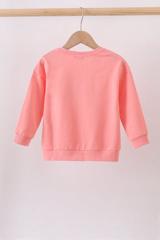 Pink Floral Bow Embroidery Top