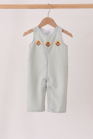Beige turkey embroidery gingham jonjon
