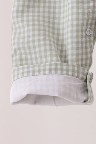Beige turkey embroidery gingham jonjon