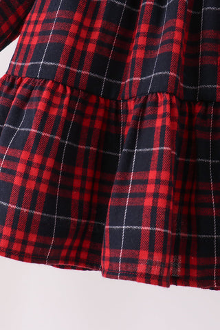 Red plaid dress