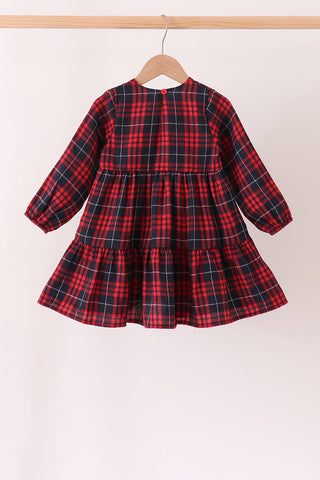 Red plaid dress