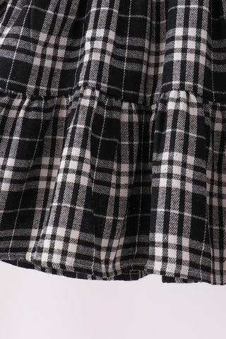 Black&white plaid dress