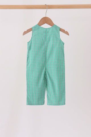 Green gingerbread embroidery gingham jonjon