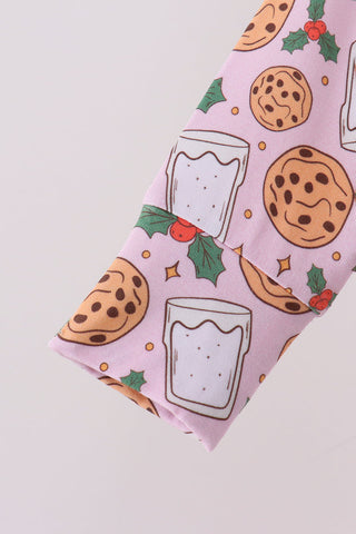 Pink milk cookie holly bamboo romper