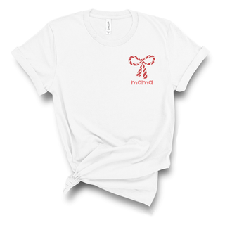 Personalized Candy Cane Bow - Tee Shirt