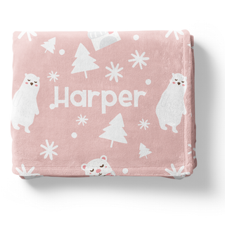 Polar Bear Dreams - Personalized Blanket