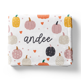 Pretty Pumpkins - Personalized Blanket