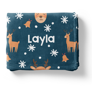 Reindeer Games - Personalized Blanket