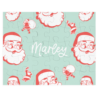 Retro Santa - Personalized Puzzle