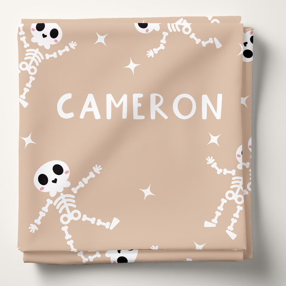 Skelly Dance Personalized - Personalized Swaddle Blanket