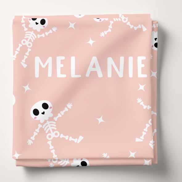 Skelly Dance Personalized - Personalized Swaddle Blanket