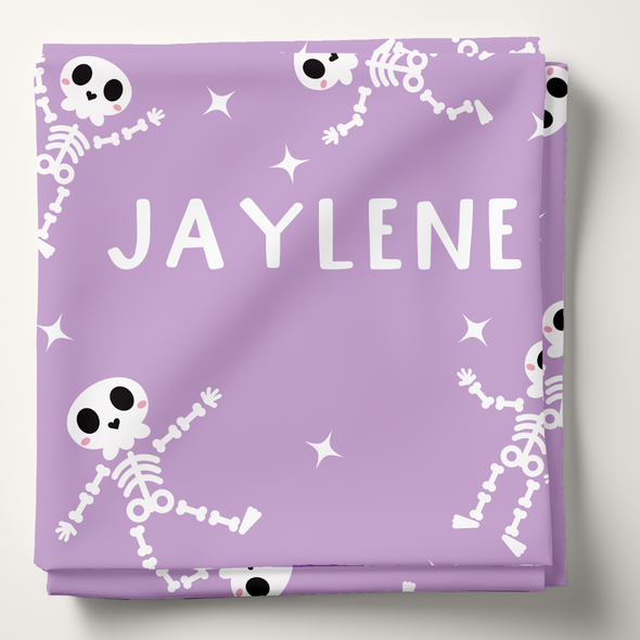 Skelly Dance Personalized - Personalized Swaddle Blanket