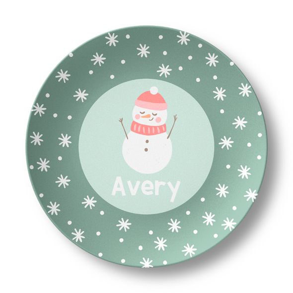 Snowman - Personalized Plate