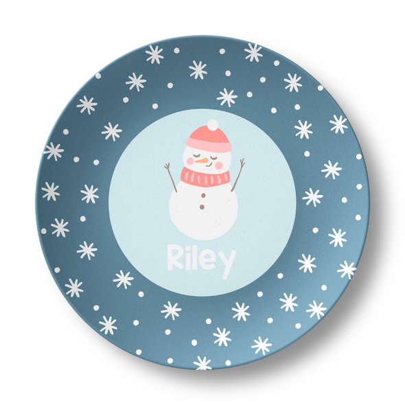 Snowman - Personalized Plate