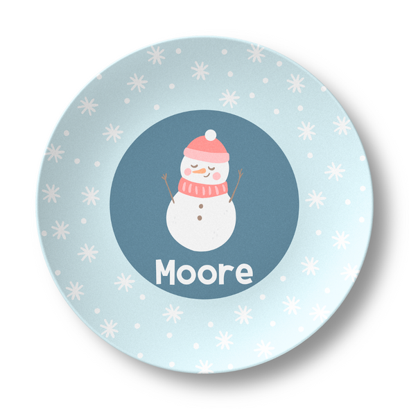 Snowman - Personalized Plate