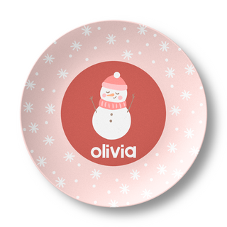 Snowman - Personalized Plate