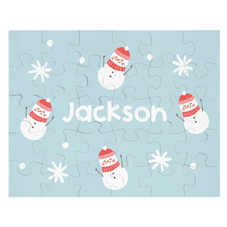 Snowy Snowmen - Personalized Puzzle