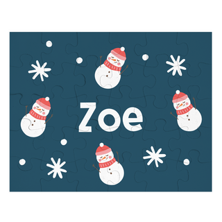 Snowy Snowmen - Personalized Puzzle