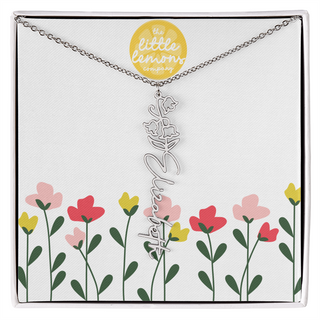 Birthflower Name Necklace