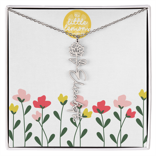 Birthflower Name Necklace
