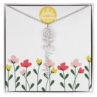 Birthflower Name Necklace