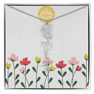 Birthflower Name Necklace