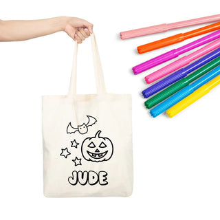 Jack-o-Lantern Personalized Name Halloween Tote - Trick or Treat Bag