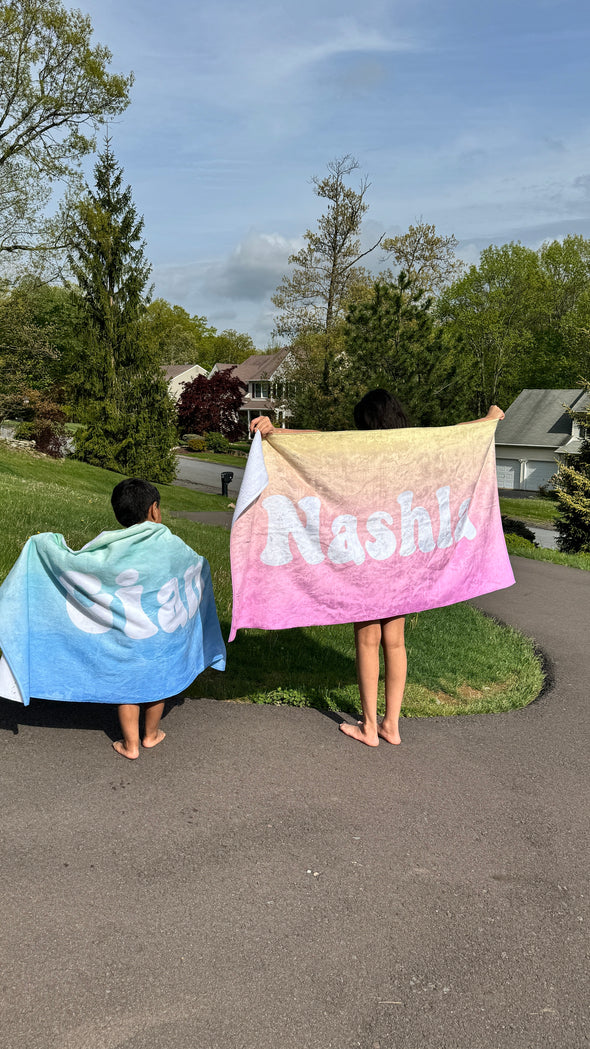 Personalized Beach Towel with Name, Boy Towel