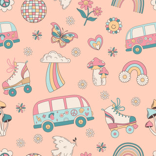 Retro Roller Skates Convertible Romper