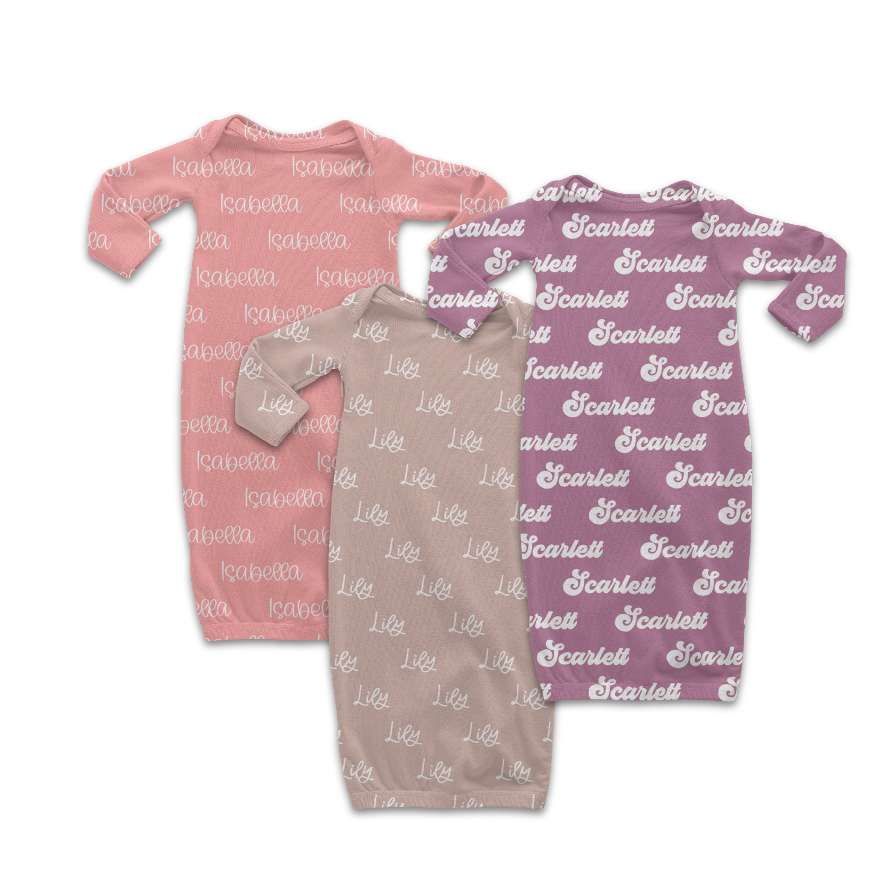 Personalized Name Baby Gown Personalized Name Baby Gown