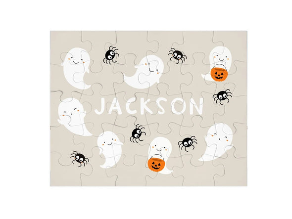Ghosts and Spiders Personalized Name Puzzle