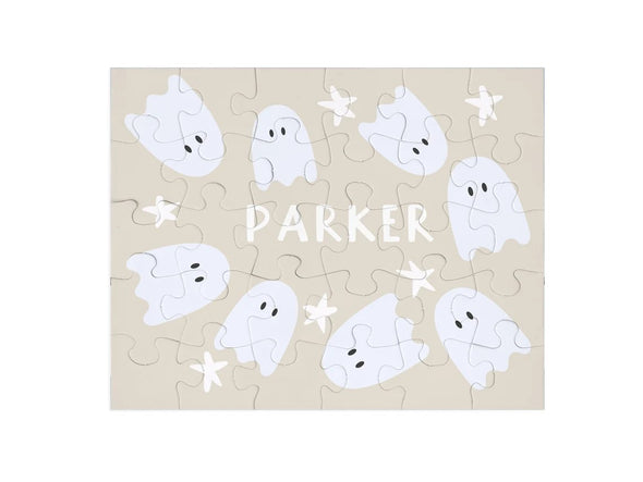 Ghosts and Stars Name Puzzle for Kids