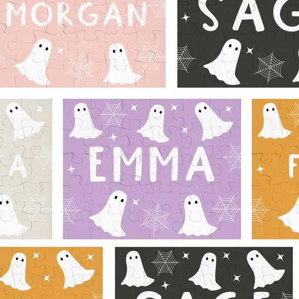 Ghosts and Webs Personalized Name Puzzle