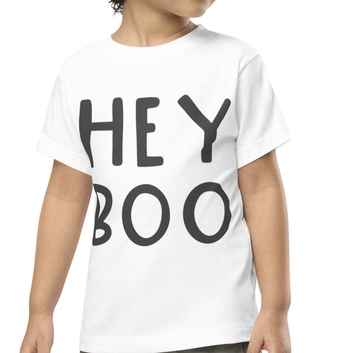 Hey Boo Adults Kids Halloween Shirt – Spooky, Fun Costume Tee