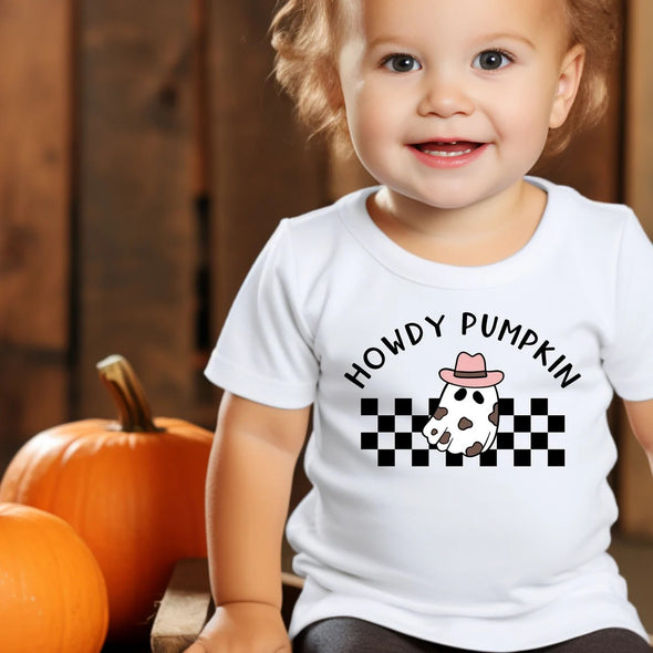 Howdy Pumpkin Adult and Kids Halloween Shirt