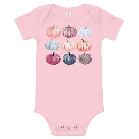 Watercolor Pumpkins Baby Bodysuit