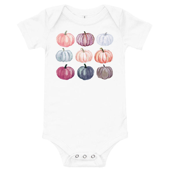 Watercolor Pumpkins Baby Bodysuit