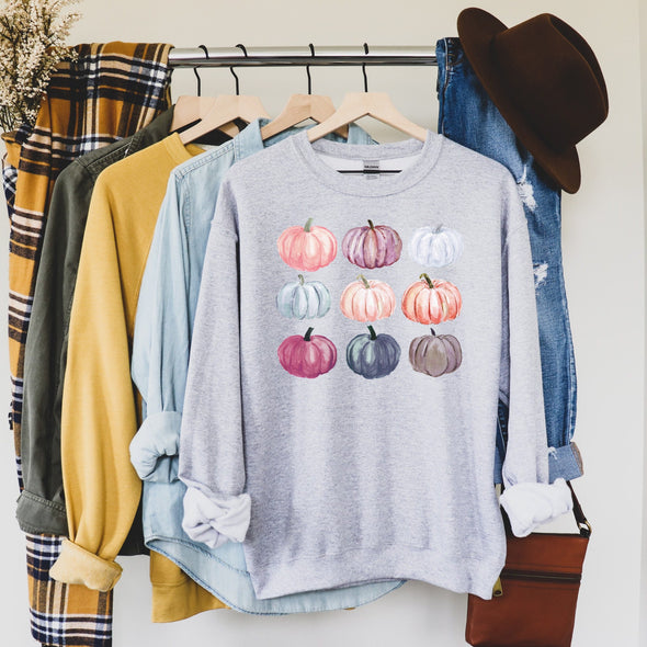 Watercolor Pumpkin Halloween Sweatshirt